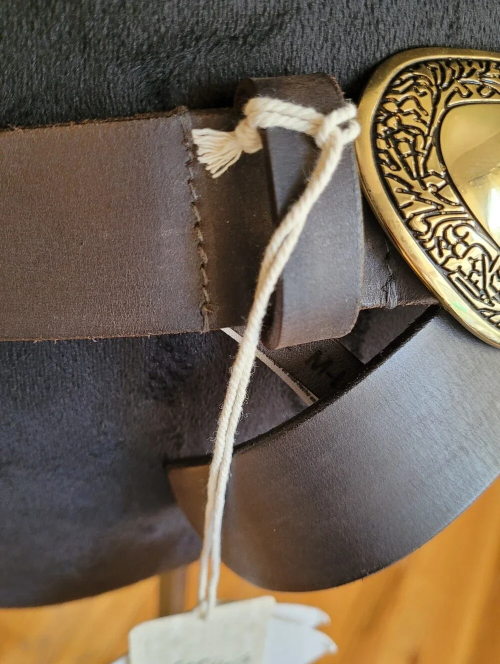 Free People Paloma Buckle Belt Color Black 100% Buff Leather Sizes S-M And M-L